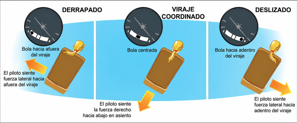 Figura 3-8. Indicaciones de un deslizamiento y derrape.